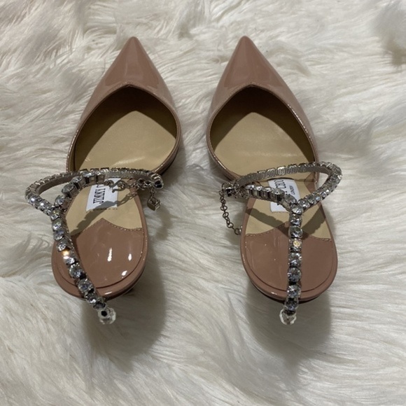 New Jimmy Choo Saeda Crystal ankle strap pointed toe pump size 36EU - Picture 7 of 15